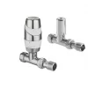 Terrier Chrome Straight Thermostatic TRV & Lockshield 15mm x 1/2" -Electrical Testers Sales 1063G P