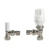 Myson Plus White Angled Thermostatic TRV & Lockshield 15mm x 1/2" -Electrical Testers Sales 130KG P