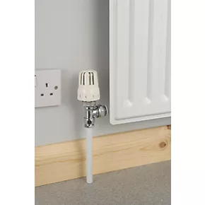Pegler White Angled Thermostatic TRV 15mm x 1/2" 4 Pegler White Angled Thermostatic TRV 15mm x 1/2" - Image 2