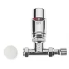Drayton TRV4 White Straight Thermostatic TRV & Lockshield 15mm x 1/2" -Electrical Testers Sales 177JR P