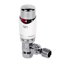 Drayton TRV4 White Angled Thermostatic TRV 15mm x 1/2"