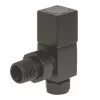 Towelrads Black Angled Manual Radiator Valve 15mm x 1/2" 2 Pack -Electrical Testers Sales 282RY P