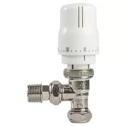 Myson Plus White Angled Thermostatic TRV 15mm x 1/2"