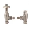 Towelrads Brushed Nickel Angled Manual Radiator Valve 15mm x 1/2" 2 Pack -Electrical Testers Sales 300RY P