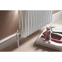 Drayton TRV4 White Angled Thermostatic TRV & Lockshield 15mm x 1/2" -Electrical Testers Sales 34362 A4