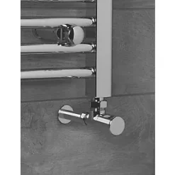 Verona Chrome Angled Manual Radiator Valves 15mm x 1/2" 2 Pack -Electrical Testers Sales 37800 A2