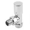 Verona Chrome Angled Manual Radiator Valves 15mm x 1/2" 2 Pack -Electrical Testers Sales 37800 P