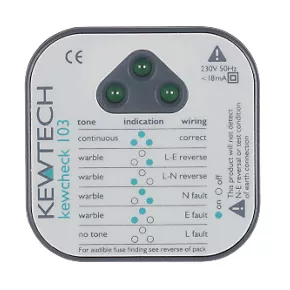 Kewtech Kewcheck 103 13A Socket Tester 230V AC 6 Kewtech Kewcheck 103 13A Socket Tester 230V AC - Image 4