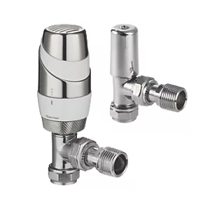 Terrier Terrier Decorative Chrome Angled Thermostatic TRV & Lockshield 15mm x 1/2" 3 Terrier Terrier Decorative Chrome Angled Thermostatic TRV & Lockshield 15mm x 1/2"