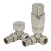 Towelrads Brushed Nickel Angled Thermostatic Corner TRV & Lockshield 15mm x 1/2" 1 Towelrads Brushed Nickel Angled Thermostatic Corner TRV & Lockshield 15mm x 1/2" -Electrical Testers Sales 492RY P