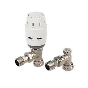 Danfoss RAS-C² White Angled & Straight Thermostatic TRV & Lockshield 10mm x 1/2" 3 Danfoss RAS-C² White Angled & Straight Thermostatic TRV & Lockshield 10mm x 1/2"