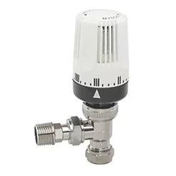 Myson 2-Way White Angled Thermostatic TRV 15mm x 1/2"