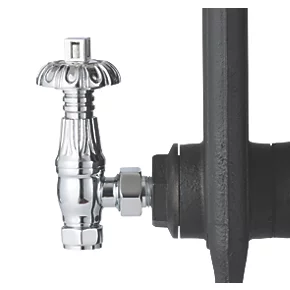 Arroll UK-18 Chrome Angled Thermostatic Ornate Head TRV & Lockshield 15mm x 1/2" 5 Arroll UK-18 Chrome Angled Thermostatic Ornate Head TRV & Lockshield 15mm x 1/2" - Image 3