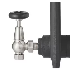 Arroll UK-20 Black Angled Manual Radiator Valve & Lockshield 15mm x 1/2" -Electrical Testers Sales 5597G A2