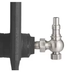 Arroll UK-20 Black Angled Manual Radiator Valve & Lockshield 15mm x 1/2" -Electrical Testers Sales 5597G A3