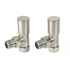 Towelrads Brushed Nickel Angled Manual Radiator Valve 15mm x 1/2" 2 Pack -Electrical Testers Sales 590RY P