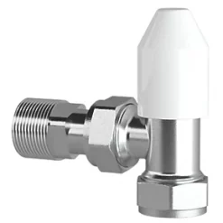 Drayton RT212 White Angled Thermostatic TRV & Lockshield 15mm x 1/2" -Electrical Testers Sales 679HG A2