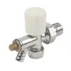 White Angled Manual Radiator Valve With Drain-Off 15mm x 1/2" 2 White Angled Manual Radiator Valve With Drain-Off 15mm x 1/2" -Electrical Testers Sales 70408 P