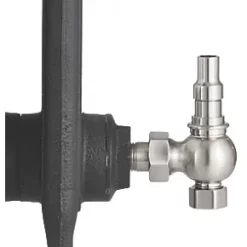 Arroll UK-28 Black Angled Thermostatic Wooden Head TRV & Lockshield 15mm x 1/2" -Electrical Testers Sales 7054G A3