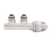 Ximax Design Chrome Angled 50mm Thermostatic Radiator Valve 15mm x 1/2" -Electrical Testers Sales 7064H P