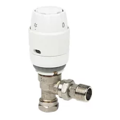Danfoss RAS-C² White Angled Thermostatic TRV 15mm x 1/2"