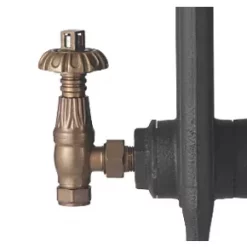 Arroll UK-18 Antique Copper Angled Thermostatic Ornate Head TRV & Lockshield 15mm x 1/2" -Electrical Testers Sales 7386G A2