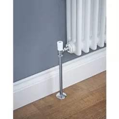 Drayton TRV4 White Angled Thermostatic TRV & Lockshield 15mm x 1/2" -Electrical Testers Sales 7401D A5