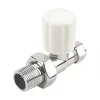 White Straight Manual Radiator Valve 10mm x 1/2" -Electrical Testers Sales 81258 P