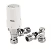 Danfoss RAS-D² White Angled & Straight Thermostatic TRV & Lockshield 10/15mm x 1/2"
