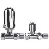 Flomasta Chrome Straight Thermostatic TRV & Lockshield 15mm x 1/2" 1 Flomasta Chrome Straight Thermostatic TRV & Lockshield 15mm x 1/2" -Electrical Testers Sales 925KR P