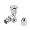 Chrome Angled Manual Radiator Valves 15mm x 1/2" 2 Pack -Electrical Testers Sales 94103 P