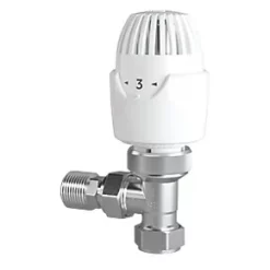 Drayton RT212 White Angled Thermostatic TRV 15mm x 1/2"