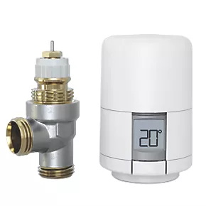 Hive White Angled Thermostatic Smart TRV Head & Body 15mm x 1/2" 3 Hive White Angled Thermostatic Smart TRV Head & Body 15mm x 1/2"