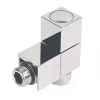 Cube Chrome Angled Manual Radiator Valve 15mm x 1/2" 2 Pack -Electrical Testers Sales 98904 P