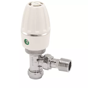 Terrier Terrier 3 White Angled Thermostatic TRV 15mm x 1/2" 3 Terrier Terrier 3 White Angled Thermostatic TRV 15mm x 1/2"